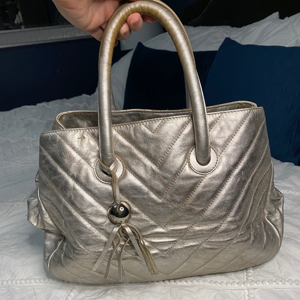 Authentic Furla silver handbag